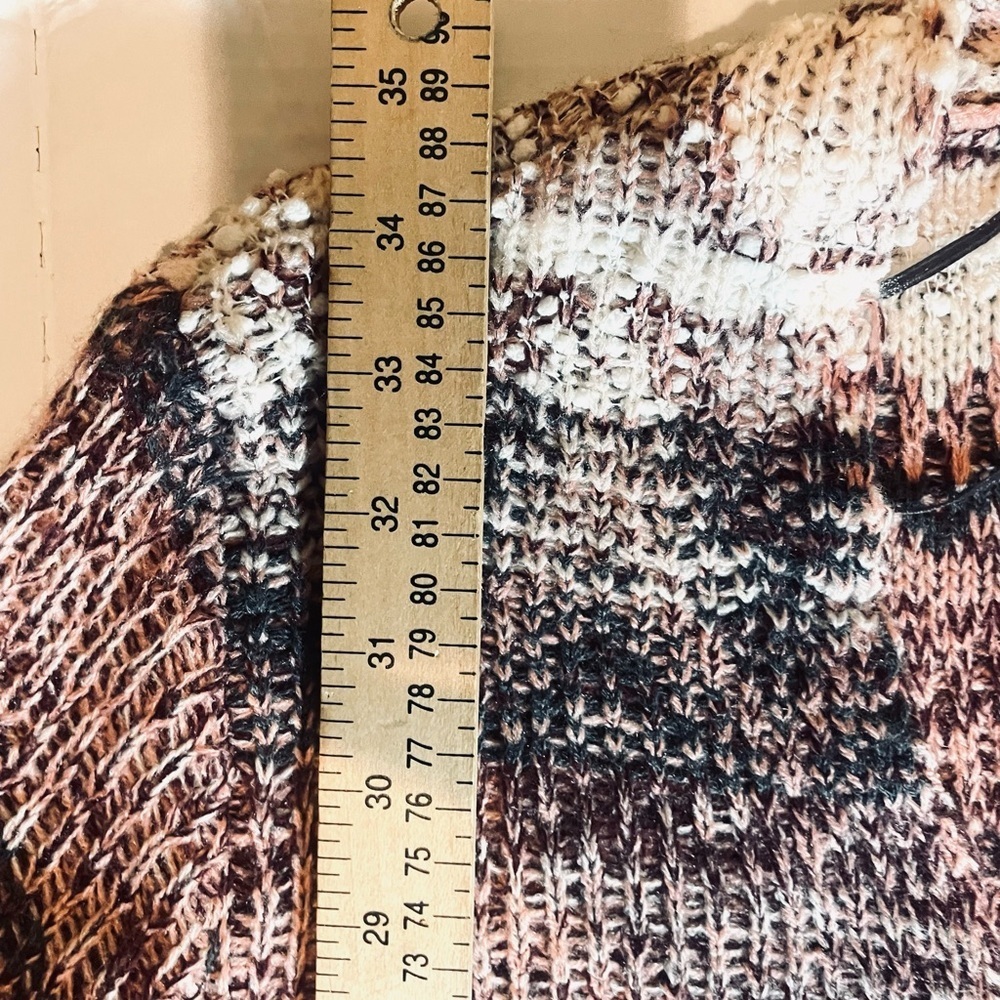United States Multi Color Chevron Open Front Cardigan Sweater Sz. Large - Picture 9 of 12